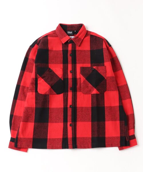 DEAR LAUREL（ディアローレル）の「【ムラサキスポーツ限定】DEAR LAUREL/ディアローレル 長袖シャツ チェック柄 ヴィンテージ風 ボタンダウン D23F2601（シャツ/ブラウス・メンズ・ブラウン/アイボリー/レッド・L/M）」の5枚目の写真