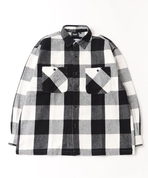 DEAR LAUREL（ディアローレル）の「【ムラサキスポーツ限定】DEAR LAUREL/ディアローレル 長袖シャツ チェック柄 ヴィンテージ風 ボタンダウン D23F2601（シャツ/ブラウス・メンズ・ブラウン/アイボリー/レッド・L/M）」の7枚目の写真