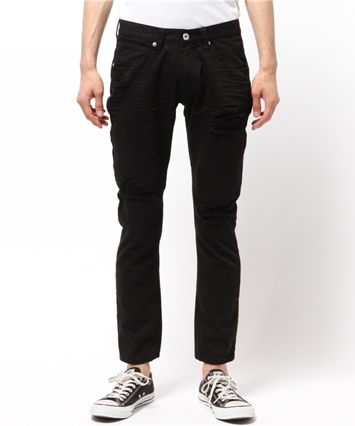 VENCEEXCHANGE（ヴァンスエクスチェンジ）の「クラッシュパンツ          （デニムパンツ・メンズ・ホワイト/ブラック・MEDIUM/SMALL/LARGE）」の10枚目の写真