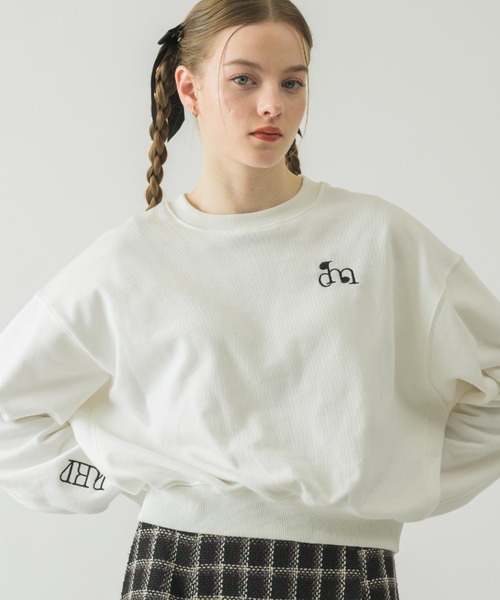 idem（イデム）の「idem logo sweat/ロゴスウェット（スウェット・レディース・グレー/ピンク/オフホワイト/ネイビー・FREE）」の5枚目の写真