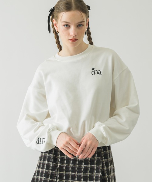 idem（イデム）の「idem logo sweat/ロゴスウェット（スウェット・レディース・グレー/ピンク/オフホワイト/ネイビー・FREE）」の10枚目の写真