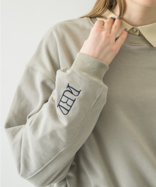 idem（イデム）の「idem logo sweat/ロゴスウェット（スウェット・レディース・グレー/ピンク/オフホワイト/ネイビー・FREE）」の6枚目の写真