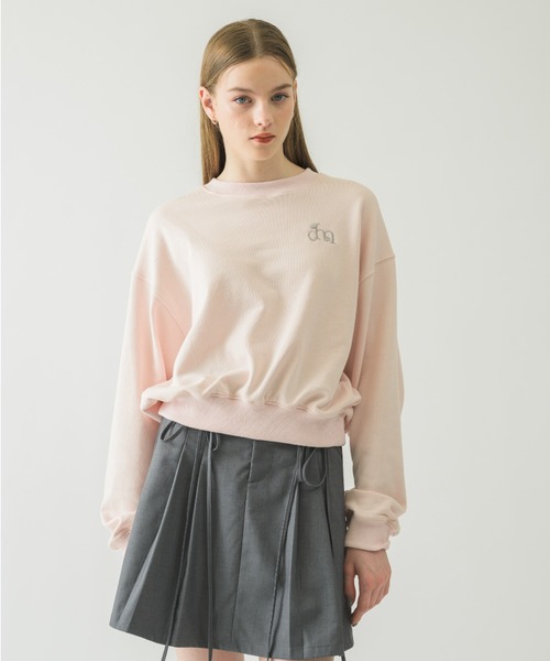 idem（イデム）の「idem logo sweat/ロゴスウェット（スウェット・レディース・グレー/ピンク/オフホワイト/ネイビー・FREE）」の7枚目の写真