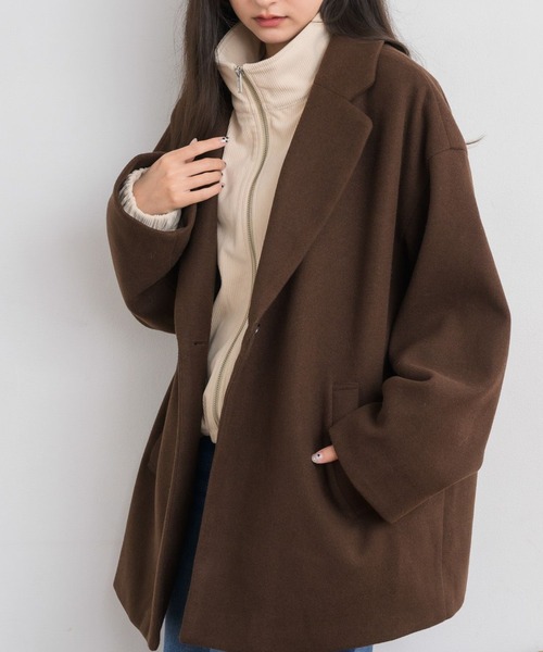 RETRO GIRL(レトロガール)の「【リバイバル】FウールテーラーJK(その他アウター・レディース・ブラウン/ナチュラル/ブラウン系その他2/ブラック/ダークブラウン/グレー系その他2/アイボリー・FREE)」の4枚目の写真