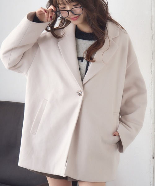 RETRO GIRL(レトロガール)の「【リバイバル】FウールテーラーJK(その他アウター・レディース・ブラウン/ナチュラル/ブラウン系その他2/ブラック/ダークブラウン/グレー系その他2/アイボリー・FREE)」の2枚目の写真