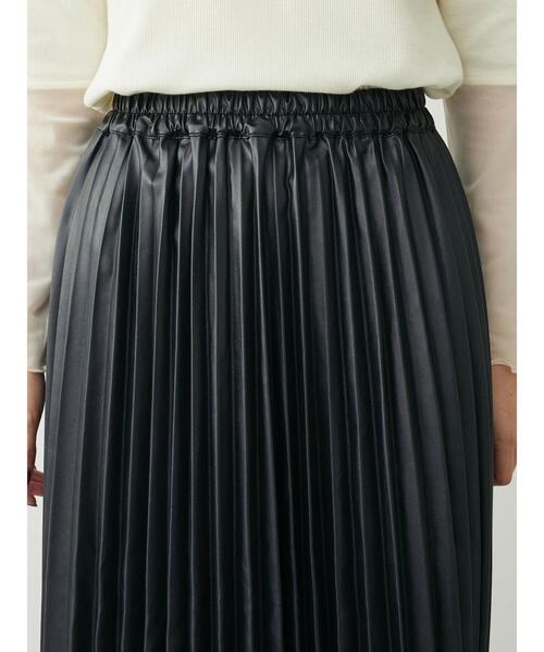 ELENCARE DUE（エレンカーレデュエ）の「・ELENCARE　DUE合成皮革プリーツスカート（スカート・レディース・ブラック・FREE）」の3枚目の写真