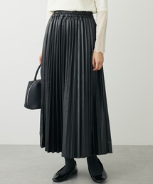 ELENCARE DUE | ・ELENCARE DUEフェイクレザープリーツスカート(スカート)
