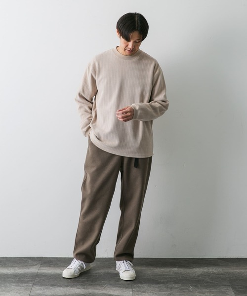URBAN RESEARCH DOORS（アーバンリサーチドアーズ）の「ジャガードコーデュロイプルオーバー（Tシャツ/カットソー・メンズ・ベージュ系その他/チャコールグレー・LARGE/MEDIUM）」の6枚目の写真