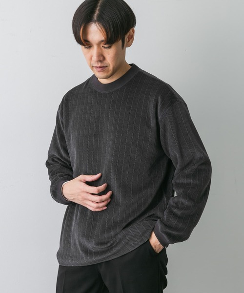 URBAN RESEARCH DOORS（アーバンリサーチドアーズ）の「ジャガードコーデュロイプルオーバー（Tシャツ/カットソー・メンズ・ベージュ系その他/チャコールグレー・LARGE/MEDIUM）」の10枚目の写真