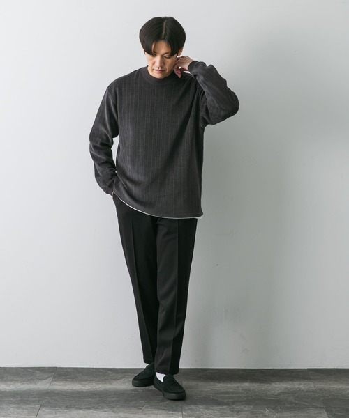 URBAN RESEARCH DOORS（アーバンリサーチドアーズ）の「ジャガードコーデュロイプルオーバー（Tシャツ/カットソー・メンズ・ベージュ系その他/チャコールグレー・LARGE/MEDIUM）」の14枚目の写真