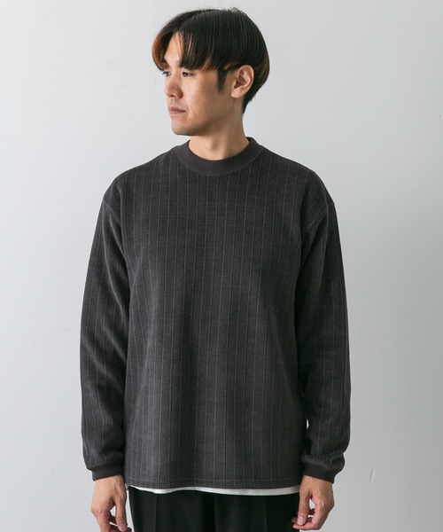 URBAN RESEARCH DOORS（アーバンリサーチドアーズ）の「ジャガードコーデュロイプルオーバー（Tシャツ/カットソー・メンズ・ベージュ系その他/チャコールグレー・LARGE/MEDIUM）」の15枚目の写真