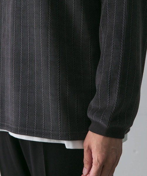 URBAN RESEARCH DOORS（アーバンリサーチドアーズ）の「ジャガードコーデュロイプルオーバー（Tシャツ/カットソー・メンズ・ベージュ系その他/チャコールグレー・LARGE/MEDIUM）」の19枚目の写真