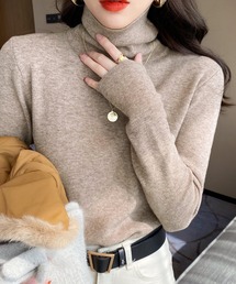 タートルネックニット