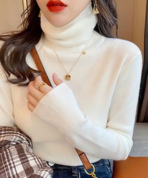 タートルネックニット
