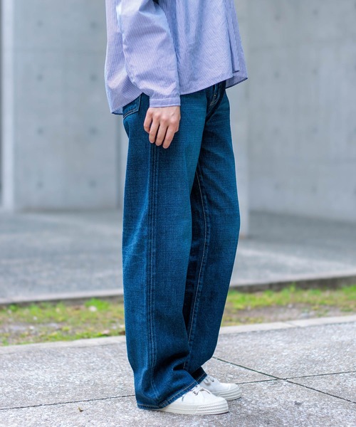 D.M.G.（ドミンゴ）の「[D.M.G. / ディーエムジー]  甘織デニム 5Pストレートデニム（デニムパンツ・レディース・インディゴブルー・S/L/SS/M）」の15枚目の写真