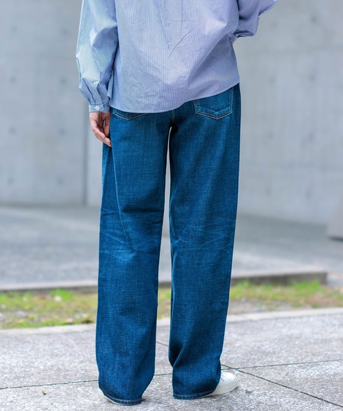 D.M.G. ドミンゴ 甘織デニム 5ポケット ストレート デニムパンツ L D.M.G.｜甘織デニム 5ポケット ストレート デニムパンツ 5P