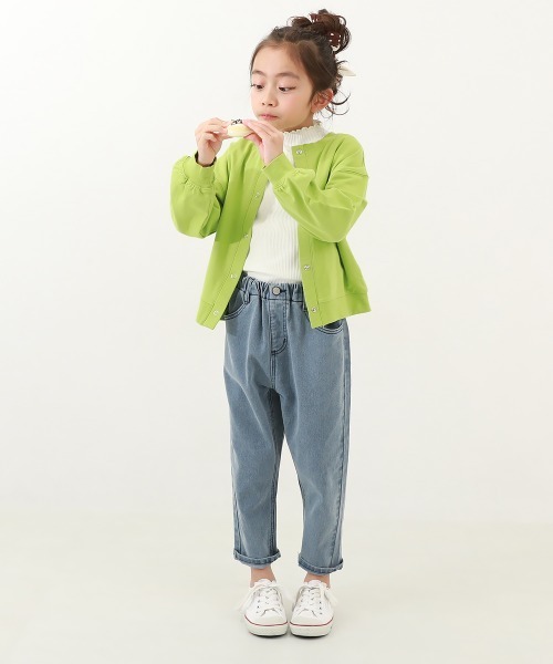 devirock(デビロック)の「楽デニム ペグトップパンツ(デニムパンツ・キッズ・ブラック系1/サックスブルー系1/ネイビー/ワンウォッシュ/サックスブルー系3・160cm/110cm/140cm/100cm/150cm/130cm/120cm)」の16枚目の写真
