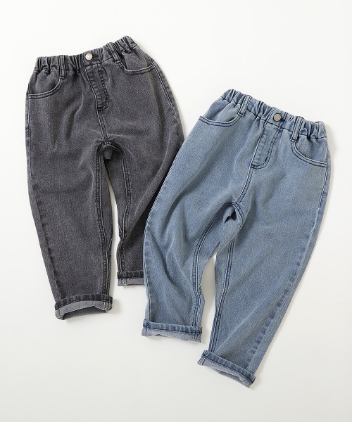 devirock(デビロック)の「楽デニム ペグトップパンツ(デニムパンツ・キッズ・ブラック系1/サックスブルー系1/ネイビー/ワンウォッシュ/サックスブルー系3・160cm/110cm/140cm/100cm/150cm/130cm/120cm)」の20枚目の写真