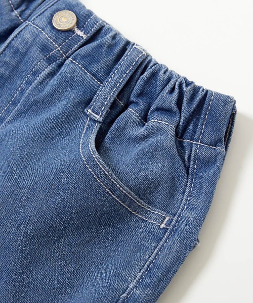 devirock(デビロック)の「楽デニム ペグトップパンツ(デニムパンツ・キッズ・ブラック系1/サックスブルー系1/ネイビー/ワンウォッシュ/サックスブルー系3・160cm/110cm/140cm/100cm/150cm/130cm/120cm)」の7枚目の写真