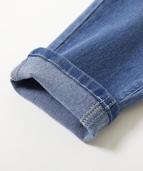 devirock(デビロック)の「楽デニム ペグトップパンツ(デニムパンツ・キッズ・ブラック系1/サックスブルー系1/ネイビー/ワンウォッシュ/サックスブルー系3・160cm/110cm/140cm/100cm/150cm/130cm/120cm)」の9枚目の写真