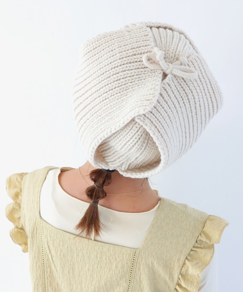 Crisp（クリスプ）の「ニットフライトハット（ニットキャップ/ビーニー・レディース・アイボリー/グレー・FREE）」の19枚目の写真
