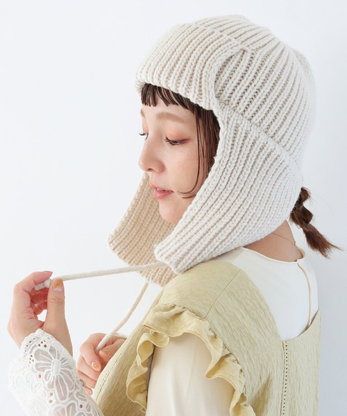 Crisp（クリスプ）の「ニットフライトハット（ニットキャップ/ビーニー・レディース・アイボリー/グレー・FREE）」の13枚目の写真