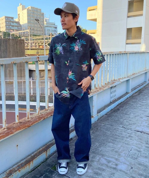 Quiksilver（クイックシルバー）の「QUIKSILVER/クイックシルバー アロハシャツ 総柄  ワンポイント AQYWT03312（シャツ/ブラウス・メンズ・ブルー系その他/ホワイト系その他/ブラック系その他/ホワイト系その他2/ブラック系その他2/ブルー系その他2・M/L）」の13枚目の写真