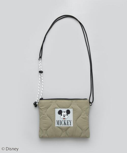 Disney（ディズニー）の「coen限定／ディズニーデザイン　キルティングサコッシュ（ショルダーバッグ・レディース・オリーブ/オフホワイト/ブラック・FREE）」の3枚目の写真