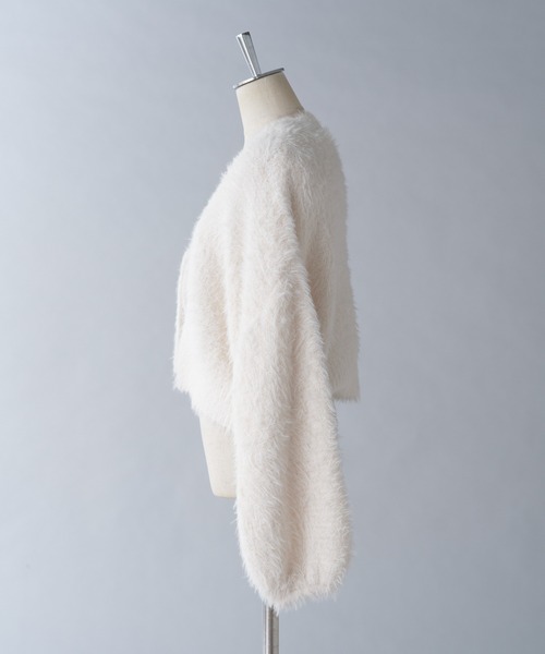 one after another NICE CLAUP（ワンアフターアナザーナイスクラップ）の「ふわモテあざとリボンショートカーディガン（カーディガン/ボレロ・レディース・アイボリー/グレー/ライトイエロー/ベビーピンク・FREE）」の17枚目の写真