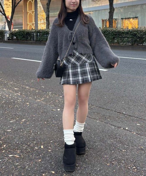 one after another NICE CLAUP - ナイスクラップ ショート丈ニットカーディガン one after another NICE CLAUP/ふんわり女子カーデ｜NICE CLAUP