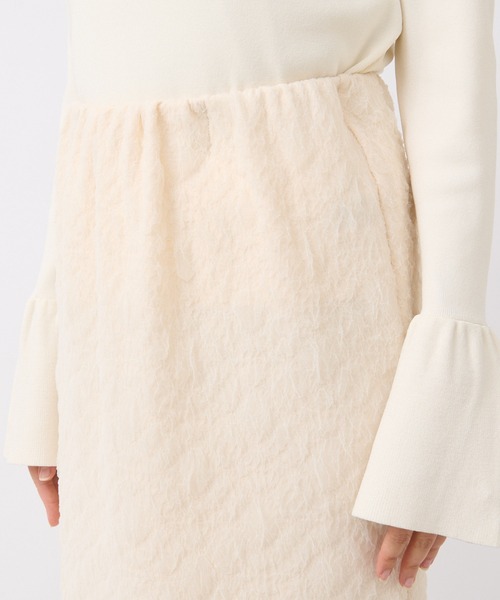 RIVE DROITE（リヴドロワ）の「フクレジャガードナロースカート（スカート・レディース・ブラック/アイボリー・FREE）」の19枚目の写真