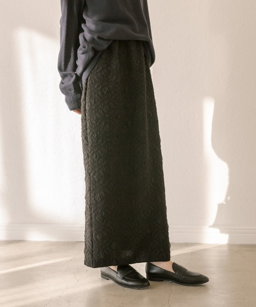 RIVE DROITE（リヴドロワ）の「フクレジャガードナロースカート（スカート・レディース・ブラック/アイボリー・FREE）」の15枚目の写真