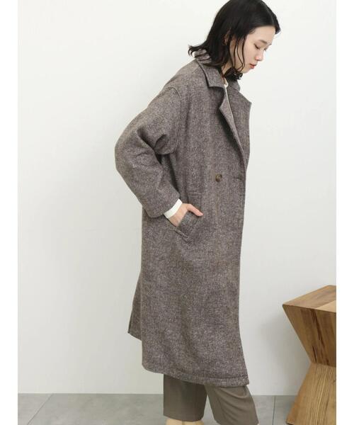 Samansa Mos2 blue（サマンサモスモスブルー）の「ウール混テーラードコート（その他アウター・レディース・ベージュ/グレー/ブラウン・F）」の19枚目の写真