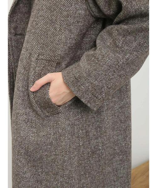 Samansa Mos2 blue（サマンサモスモスブルー）の「ウール混テーラードコート（その他アウター・レディース・ベージュ/グレー/ブラウン・F）」の22枚目の写真