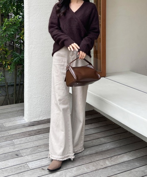 フェレットニット フェレットタッチWフェイスボクシーニット≪手洗い可能≫ | QUEENS