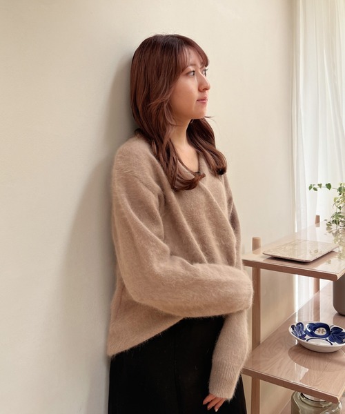 フェレットニット フェレットタッチWフェイスボクシーニット≪手洗い可能≫ | QUEENS