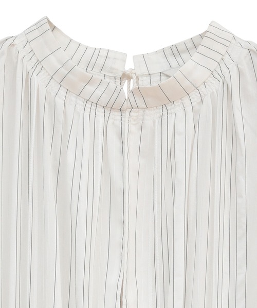 セール】SMOCKING STRIPE TOPS（シャツ/ブラウス）｜CLANE