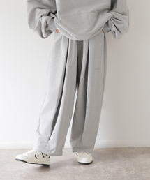 【ANGLAN / アングラン】Valley Tuck Sweat Balloon Pants