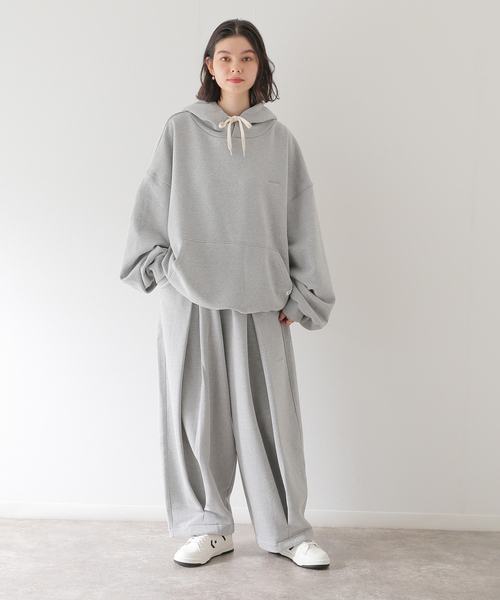 ANGLAN / アングラン】Valley Tuck Sweat Balloon Pants（スウェット