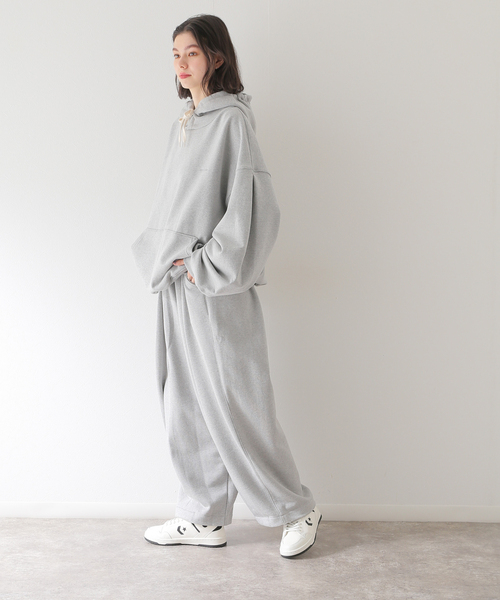パンツ ANGLAN Valley Tuck Sweat Balloon Pants ANGLAN / アングラン】Valley Tuck Sweat Balloon Pants（スウェット