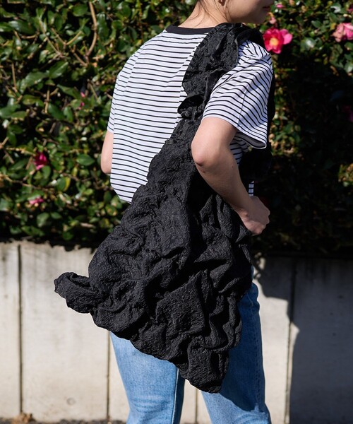 FREAK'S STORE（フリークスストア）の「Casselini/キャセリーニ スクエア ギャザートート/トートバッグ（トートバッグ・レディース・サックスブルー/ブラック/ナチュラル・ONE SIZE）」の2枚目の写真