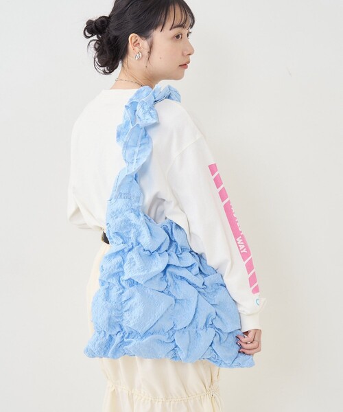 FREAK'S STORE（フリークスストア）の「Casselini/キャセリーニ スクエア ギャザートート/トートバッグ（トートバッグ・レディース・サックスブルー/ブラック/ナチュラル・ONE SIZE）」の9枚目の写真