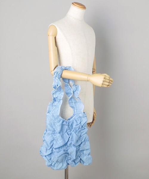 FREAK'S STORE（フリークスストア）の「Casselini/キャセリーニ スクエア ギャザートート/トートバッグ（トートバッグ・レディース・サックスブルー/ブラック/ナチュラル・ONE SIZE）」の19枚目の写真