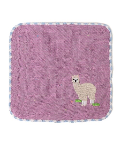 SHIPS（シップス）の「LAZY ANIMALS:キッズ ハンカチ（ハンカチ/ハンドタオル・キッズ・ライトブルー/イエロー/ネイビー/パープル/ピンク/ライトグリーン・ONE SIZE）」の5枚目の写真