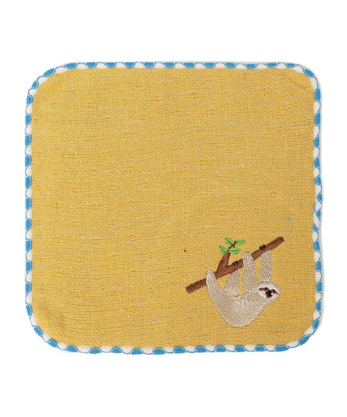 SHIPS（シップス）の「LAZY ANIMALS:キッズ ハンカチ（ハンカチ/ハンドタオル・キッズ・ライトブルー/イエロー/ネイビー/パープル/ピンク/ライトグリーン・ONE SIZE）」の6枚目の写真