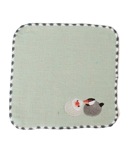 SHIPS（シップス）の「LAZY ANIMALS:キッズ ハンカチ（ハンカチ/ハンドタオル・キッズ・ライトブルー/イエロー/ネイビー/パープル/ピンク/ライトグリーン・ONE SIZE）」の2枚目の写真