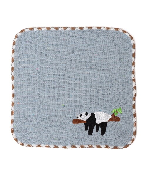 SHIPS（シップス）の「LAZY ANIMALS:キッズ ハンカチ（ハンカチ/ハンドタオル・キッズ・ライトブルー/イエロー/ネイビー/パープル/ピンク/ライトグリーン・ONE SIZE）」の3枚目の写真