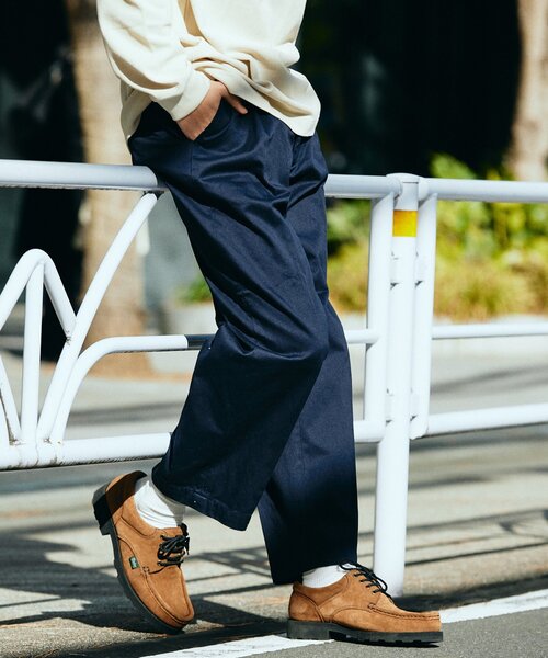 JOURNAL STANDARD（ジャーナルスタンダード）の「ドライツイル タックイン トラウザーズパンツ（チノパンツ・メンズ・グレー/ベージュ/ナチュラル/ネイビー・SMALL/MEDIUM/LARGE）」の11枚目の写真