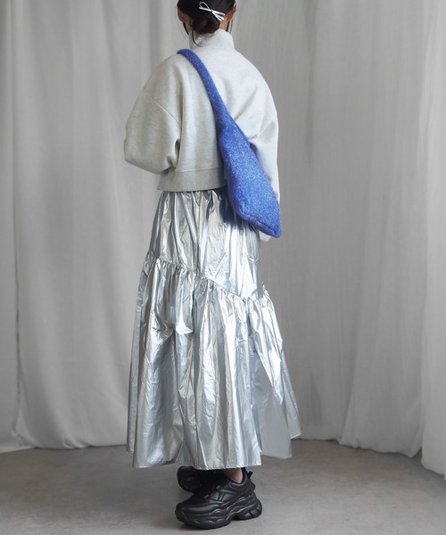 minia（ミニア）の「ラメシャギーニットトートバッグ（トートバッグ・レディース・シルバー/ブルー/ブラック・FREE）」の16枚目の写真