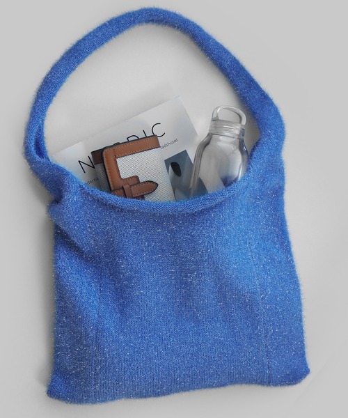 minia（ミニア）の「ラメシャギーニットトートバッグ（トートバッグ・レディース・シルバー/ブルー/ブラック・FREE）」の11枚目の写真